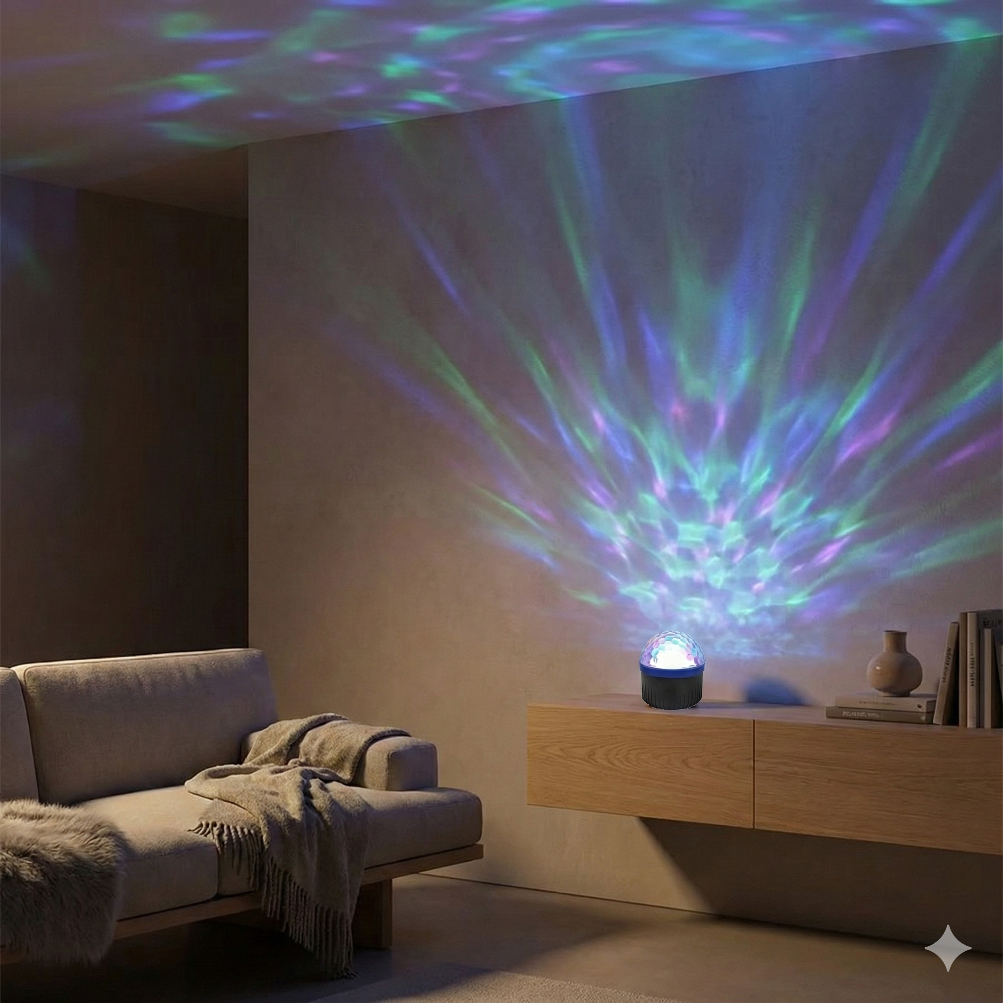 AuraBeam™ – Lampe de Projection 4D Rotative Water Ripple