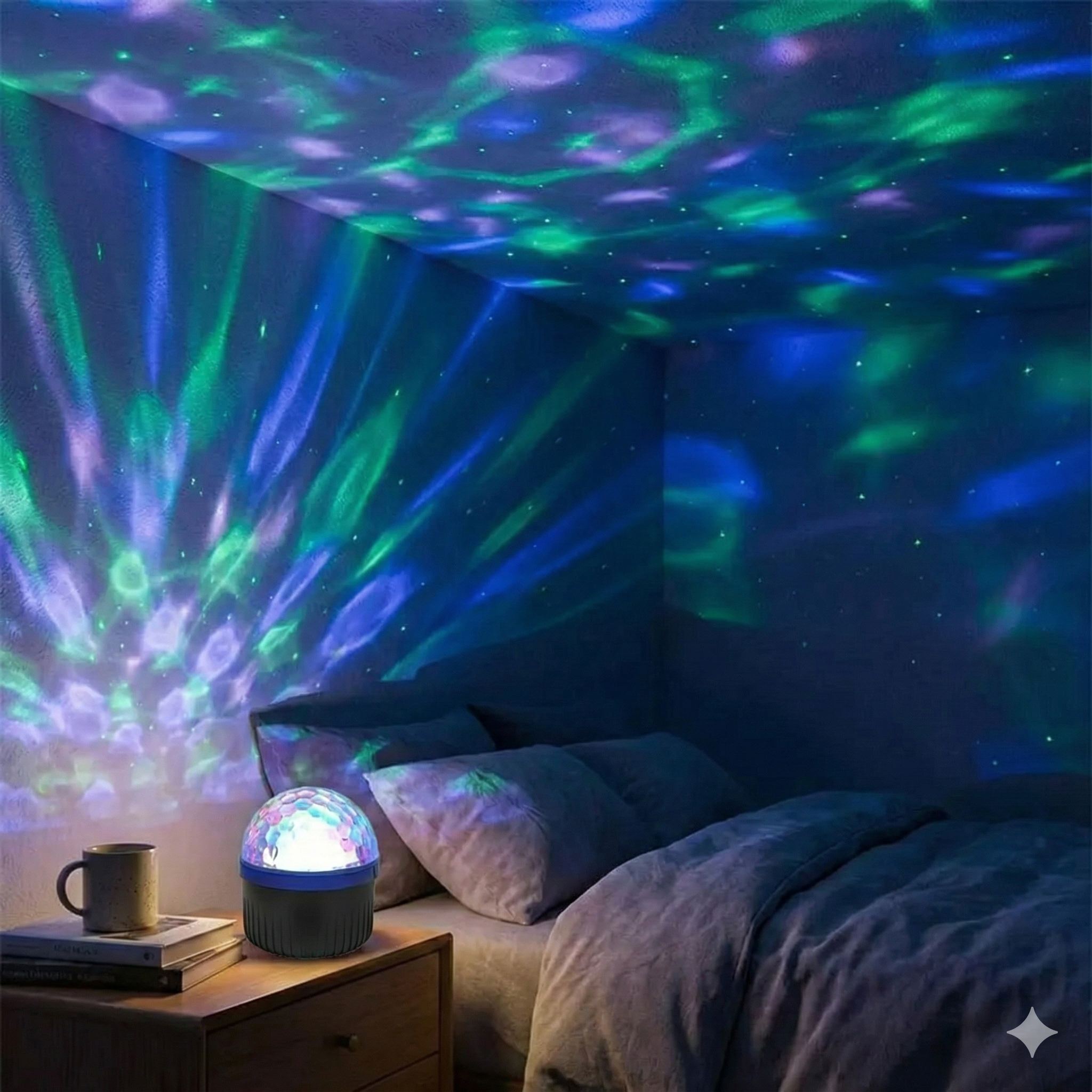 AuraBeam™ – Lampe de Projection 4D Rotative Water Ripple